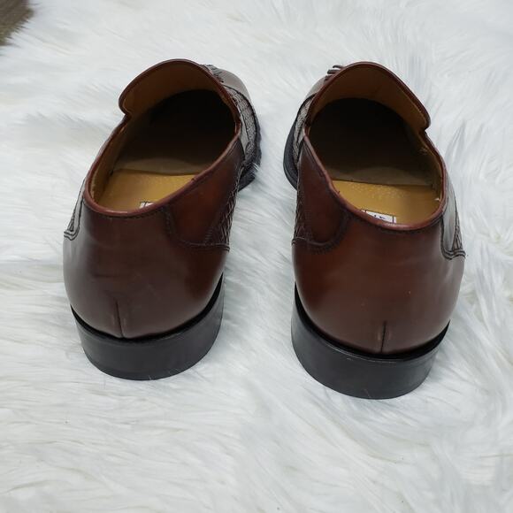 NEW SANDRO MOSCOLONI Seneca Woven Tassel Bologna Loafer 8.5 M Brown leather main image 10